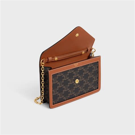 celine triomphe long wallet|Celine canvas triomphe.